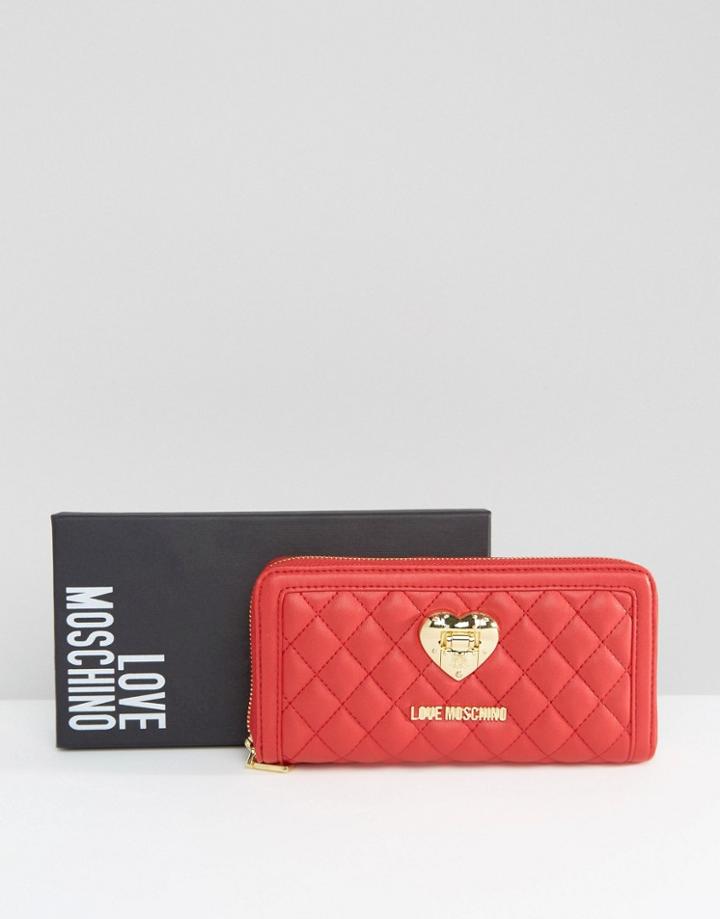 Love Moschino Quilted Purse - Red