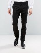 Hugo By Hugo Boss Heldor Chinos Stretch Slim Fit In Black - Black