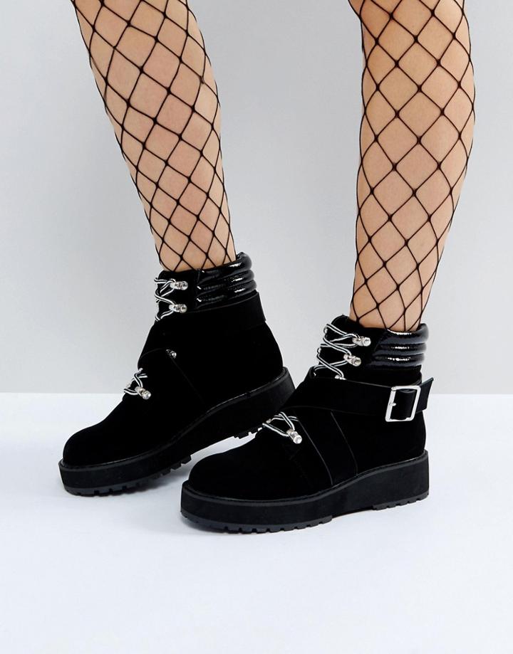 Asos Athlete Hiker Boots - Black