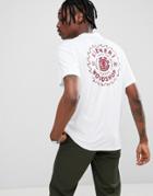 Element Blade Back Print T-shirt In White - Gray