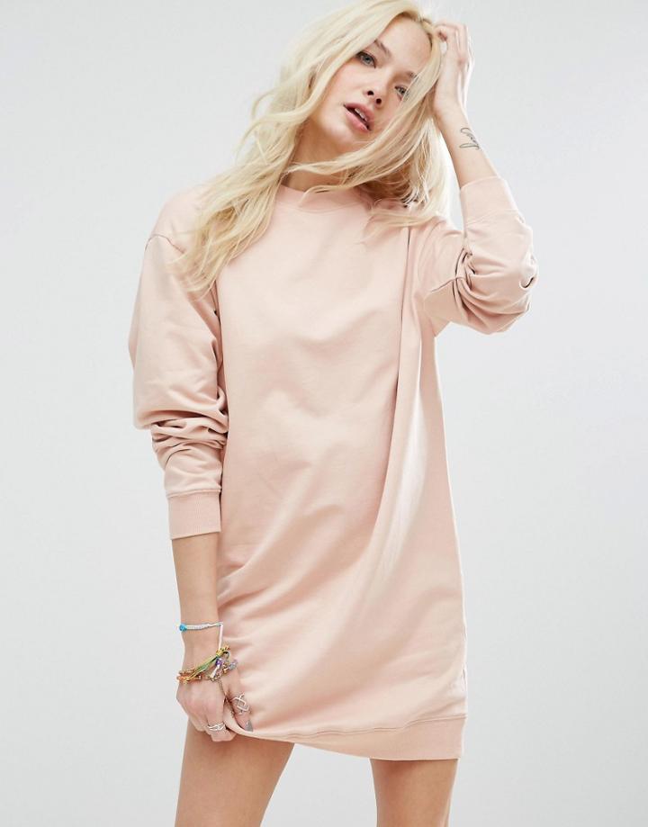 Asos Ultimate Oversized Sweat Dress - Pink