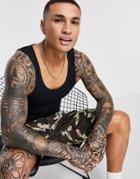 Asos Design Muscle Fit Tank Top In Black - Black