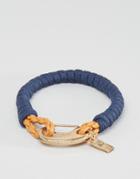 Icon Brand Rope Clasp Bracelet In Navy - Navy