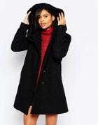 Vila High Neck Coat - Black
