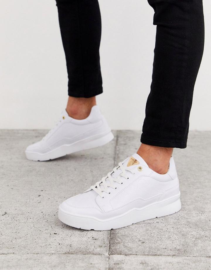 Siksilk Sneakers In White With Embossed Logo