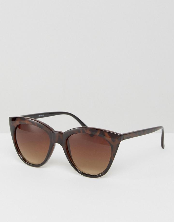 Asos Cat Eye Sunglasses - Brown