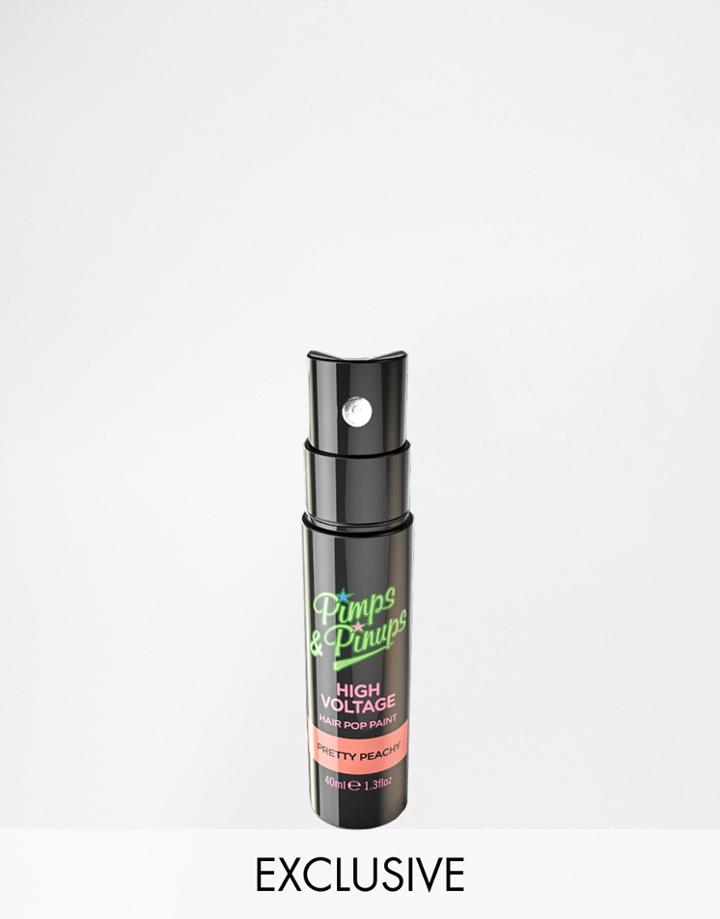 Pimps & Pinups Asos Exclusive High Voltage Hair Pop Paint 40ml - Peach - Peach