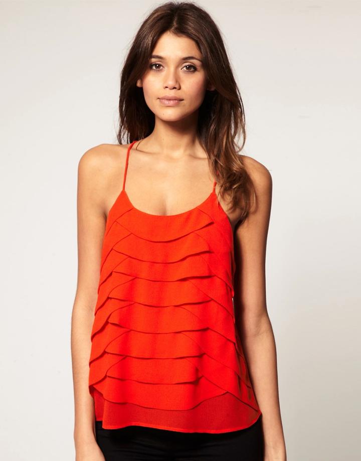 Asos Layered Trapeze Cami - Orange