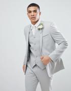 Asos Design Skinny Suit Jacket In Ice Gray - Gray