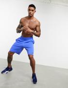 Nike Training Dri-fit Jersey Shorts In Blue-blues