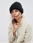 Pieces Knitted Beanie - Gray