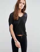 Wal G V Neck Sweater - Black