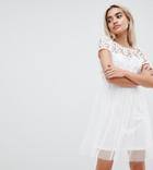 Vero Moda Petite Lace Prom Dress - White