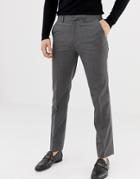 Burton Menswear Slim Fit Smart Pants In Gray Puppytooth - Gray