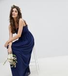 Tfnc Bandeau Maxi Bridesmaid Dress - Navy