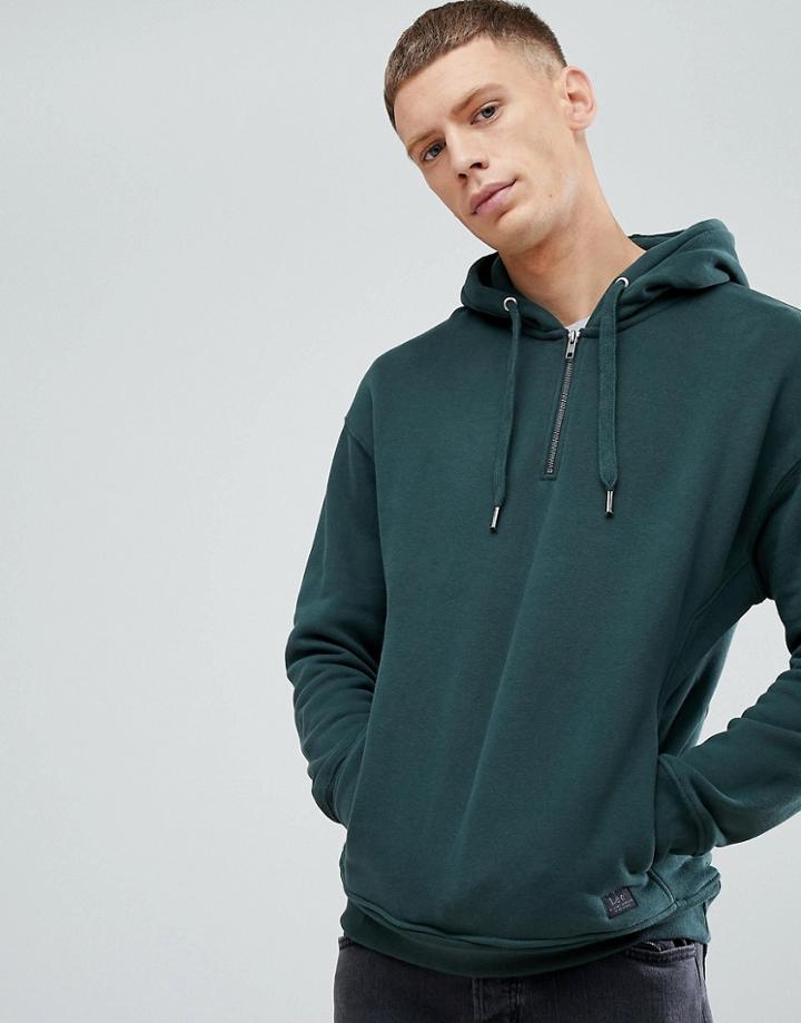 Lee Half Zip Hoody - Green