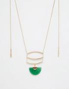 Asos Chime Necklace - Green