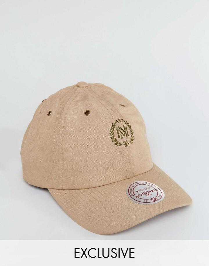 Mitchell & Ness Cap Adjustable Linen Exclusive To Asos - Brown