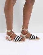 Boohoo Striped Espadrille Sandals - Multi