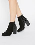 Oasis Maddie Snake Patched Boot - Black