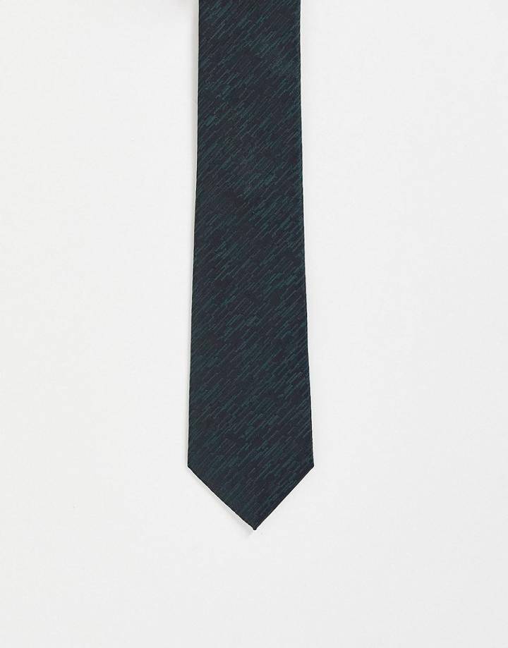 French Connection Plain Woven Tie-red