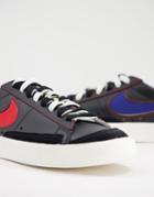 Nike Blazer Low '77 Prm Sneakers In Black/light Stone