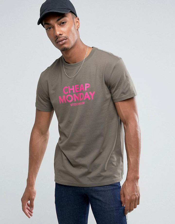 Cheap Monday Standard T-shirt Doodle Logo - Gray