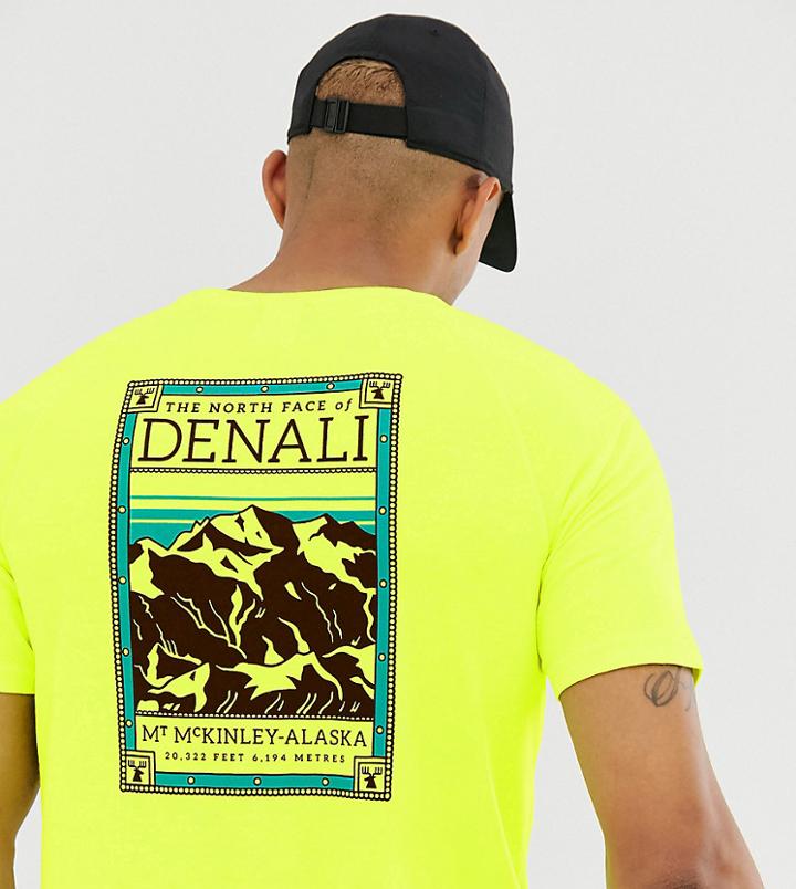 The North Face Faces T-shirt In Yellow Exclusive At Asos