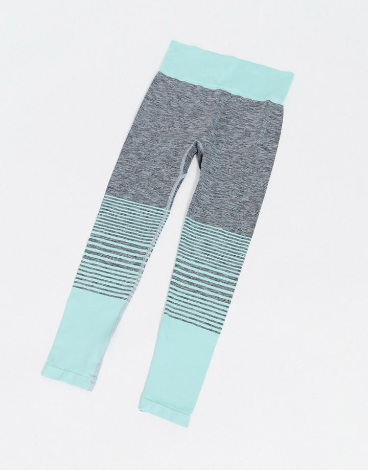 Hiit Seamless Leggings In Mint Ombre-green