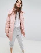 Asos Premium Padded Jacket - Pink