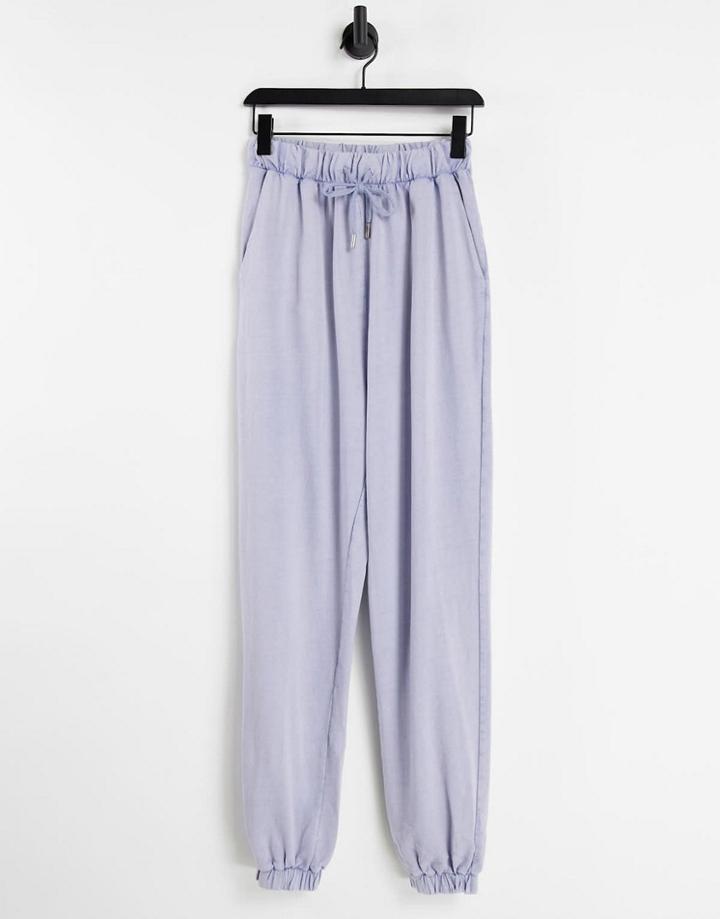 Asos Design Hourglass Oversized Sweatpants In Washed Blue-blues