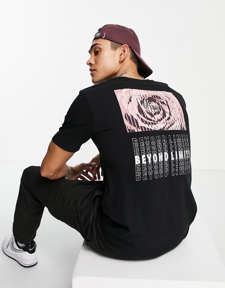 Bolongaro Trevor 'beyond Limits' Rose Print T-shirt-black