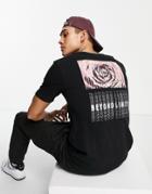 Bolongaro Trevor 'beyond Limits' Rose Print T-shirt-black