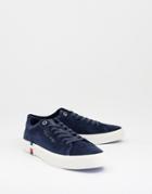 Tommy Hilfiger Corporate Modern Suede Sneakers In Navy