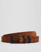 Asos Smart Skinny Belt With Keepers - Brown