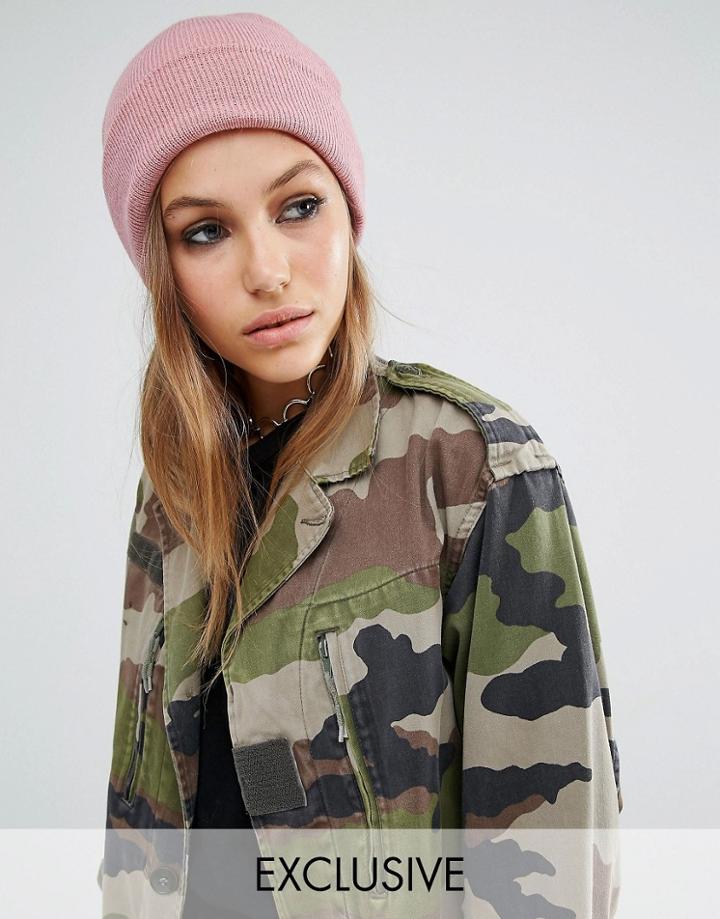Reclaimed Vintage Beanie - Pink