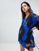 Weekday Printed Kimono In Mirror Space Print - Multi