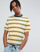 Asos Relaxed T-shirt In Color Retro Stripe - Multi