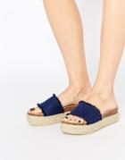 Asos Future Zone Espadrille Sandals - Denim
