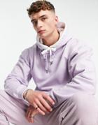 Liquor N Poker Oversized Double Layered Hoodie In Lilac-purple