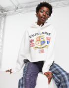 Polo Ralph Lauren Logo Hoodie In Cream-white