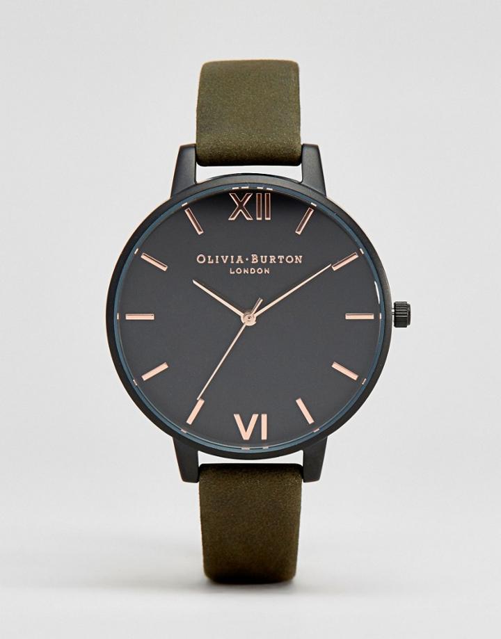 Olivia Burton After Dark Khaki Watch Ob16ad05 - Black