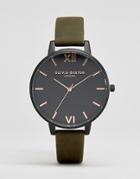 Olivia Burton After Dark Khaki Watch Ob16ad05 - Black