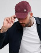 Fred Perry Pique Logo Cap Port - Red