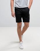 Farah Hawk Straight Chino Shorts In Black - Black