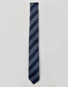 Jack & Jones Slim Tie With Stripe - Navy