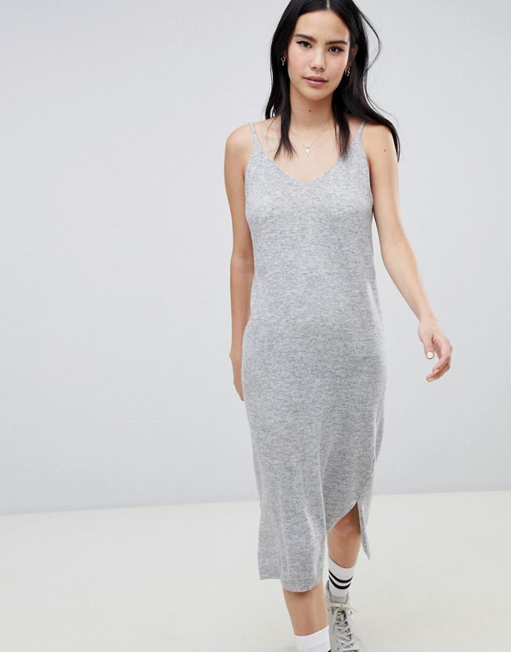 Bershka Knitted Dress - Gray