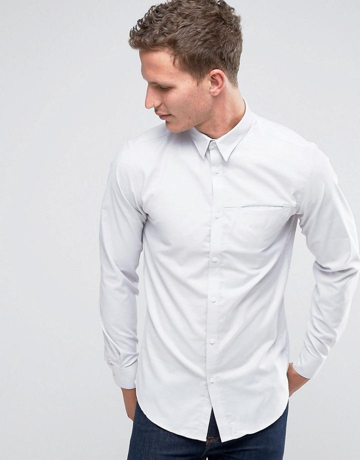 Selected Homme Smart Shirt In 100% Cotton - Gray