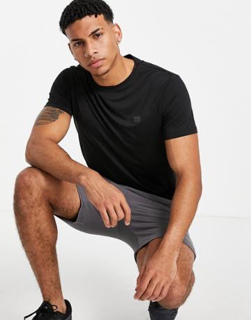 Threadbare Active Training T-shirt In Black