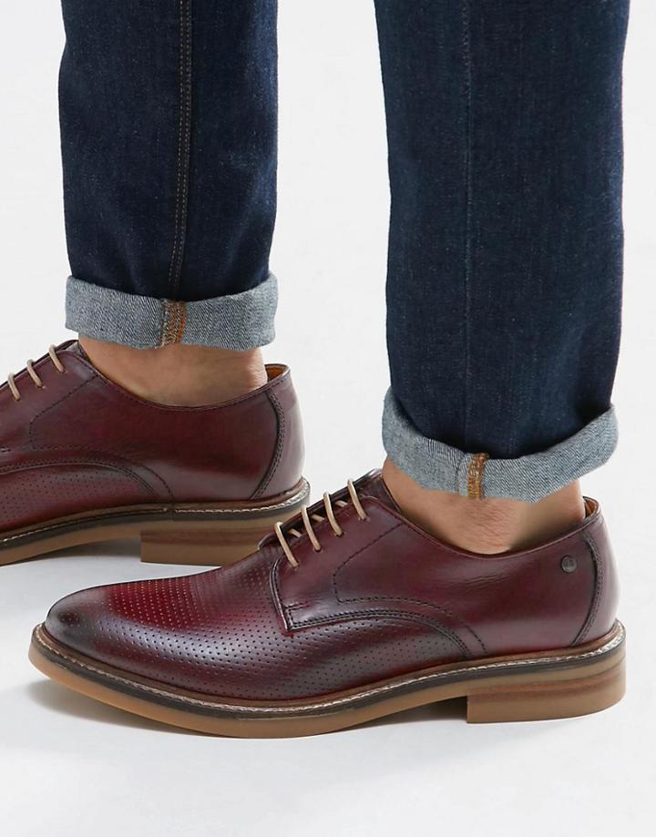 Base London Stanford Perforated Shoes - Red